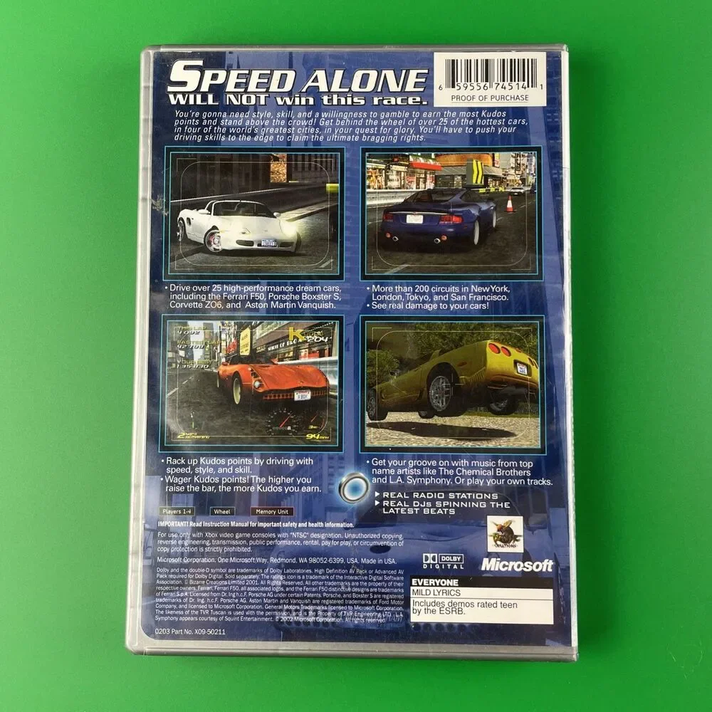 Project Gotham Racing 1 & 2 Video Game Lot (Microsoft Xbox) Complete CIB PGR